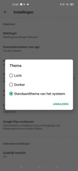 Google Play Store thema