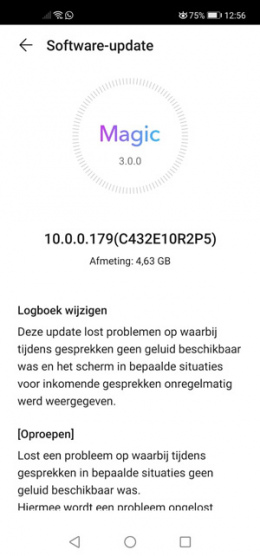 Honor View 20 update 10.0.0.179