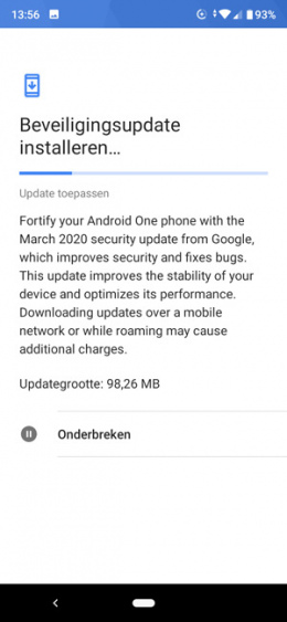 Xiaomi mi a3 beveiligingsupdate maart 2020