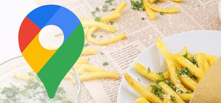 Google Maps eten restaurant header