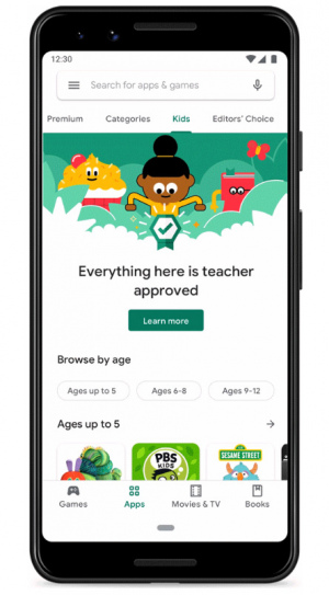 Google Play Store Kids sectie leerkracht