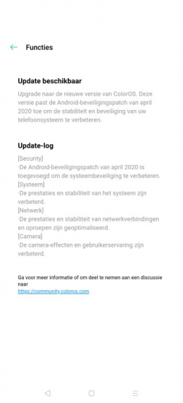 Oppo Find X2 Pro april update