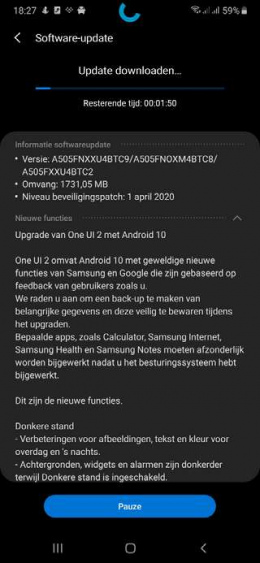 Galaxy A50 android 10