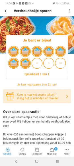 AH Zegels sparen app