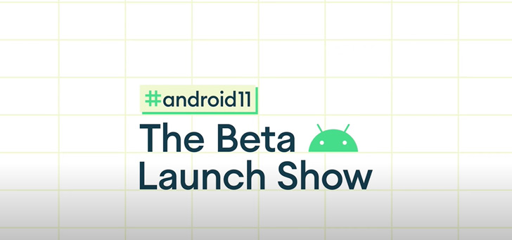 Android 11 beta launch show header