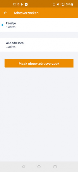 PostNL app adresverzoekje