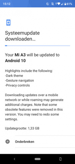 Xiaomi mi A3 Android 10