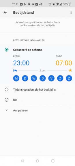 Bedtijdstand Google