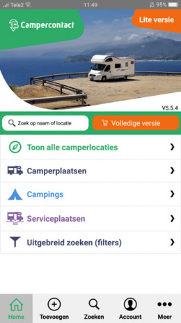 Campercontact app