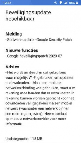 Nokia 5 beveiligingsupdate juli 2020