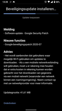 Nokia 6.1 beveiligingsupdate juli 2020