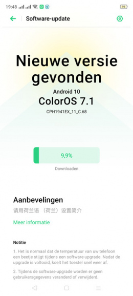 Oppo A9 2020 Android 10 Coloros 7.1