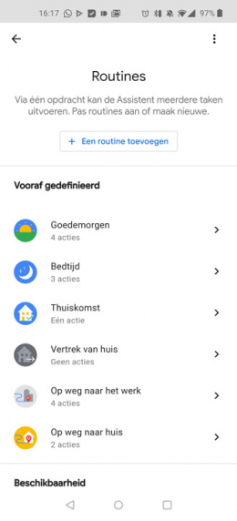 Google Assistent routines