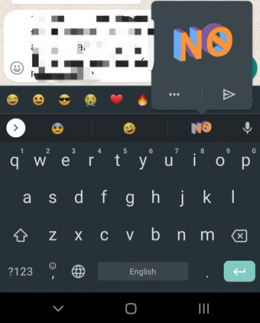 Gboard gif sticker suggestie