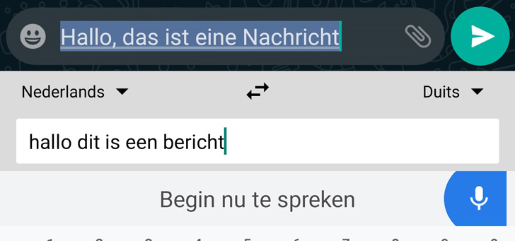 Gboard vertalen header