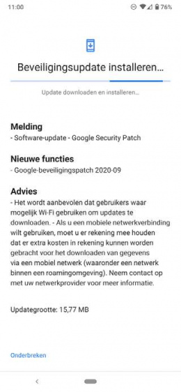 Nokia 6.2 beveiligingsupdate september 2020