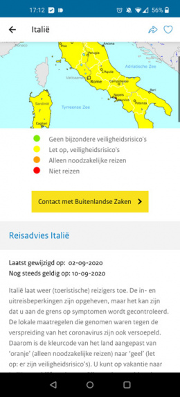 Reisadvies app