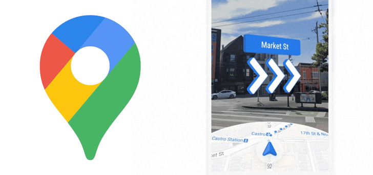 Google Maps AR live view header