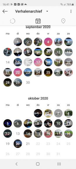 Instagram Stories kalender