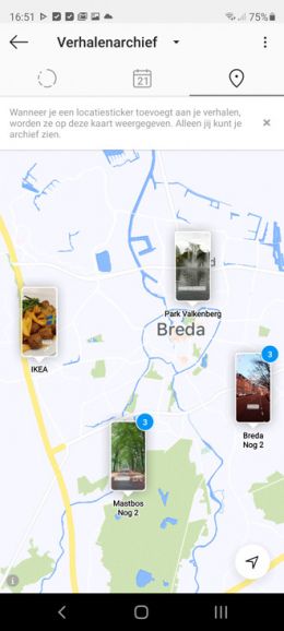 Instagram Stories locaties