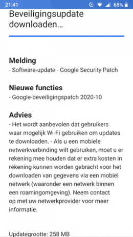 Nokia 5 beveiligingsupdate oktober 2020