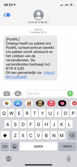 PostNL sms phishing