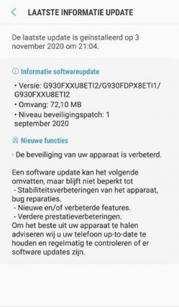 galaxy S7 september 2020