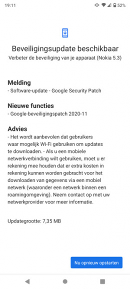 Nokia 5.3 beveiligingsupdate november 2020