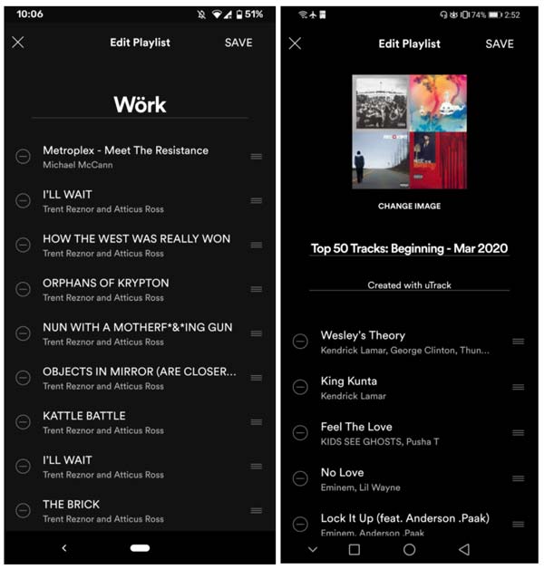 Spotify edit playlist