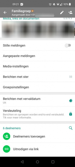 WhatsApp berichten met vervaldatum