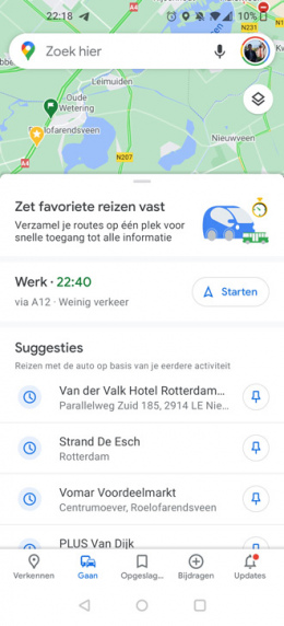 Google Maps Gaan Tabblad