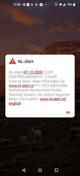 NL Alert Controlebericht