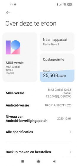 Redmi Note 9 MIUI 12