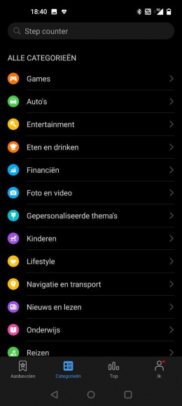 Huawei AppGallery categorie