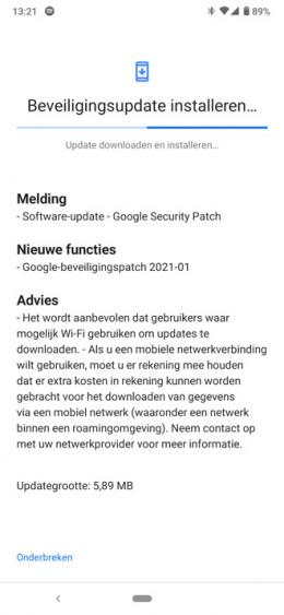 Nokia 6.2 beveiligingsupdate januari 2021