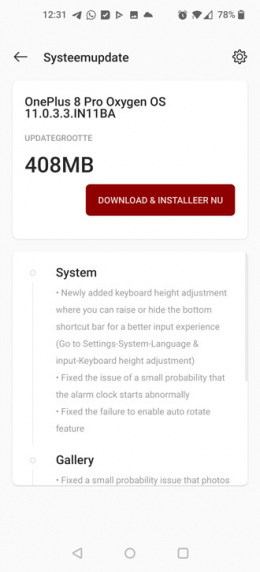 OnePlus 8 OxygenOS 11.0.3.3