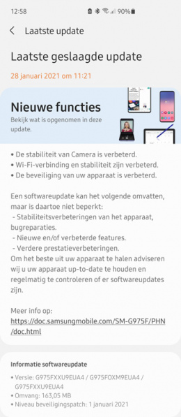 Samsung Galaxy S10 update