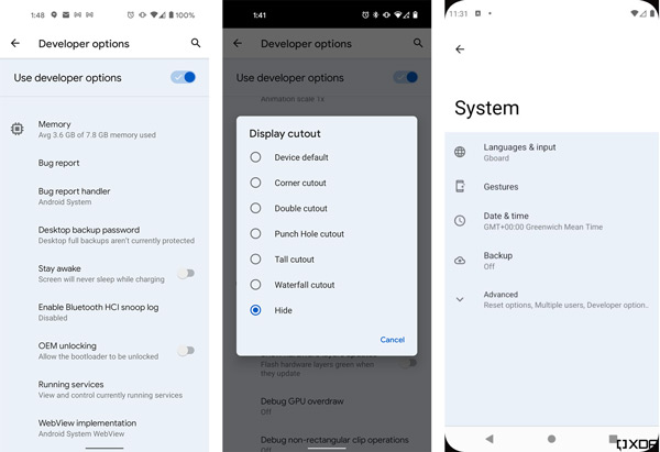 Android 12 settings instellingen