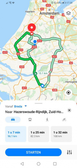 Petal Maps navigatie