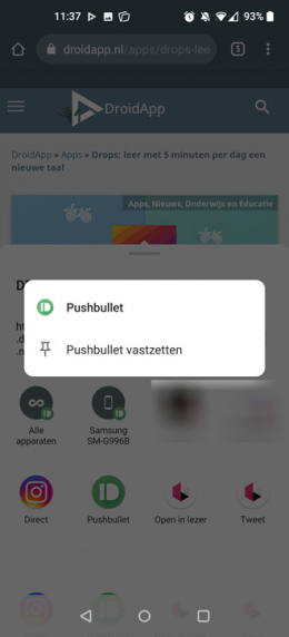 Snel delen Android tip