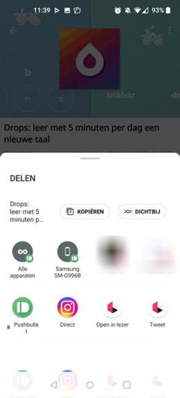 Snel delen Android tip