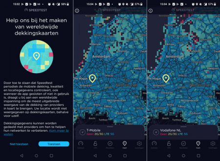 Speedtest app dekkingskaarten