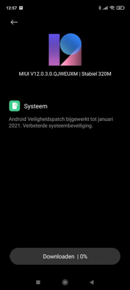 Xiaomi Redmi Note 9S januari update