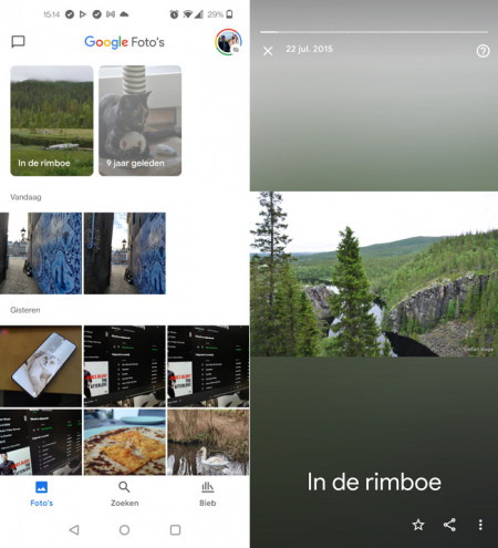 Google Foto's herinneringen