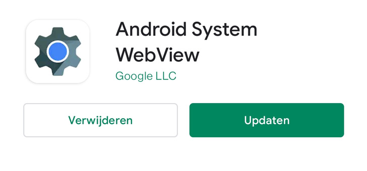 System WebView Android header