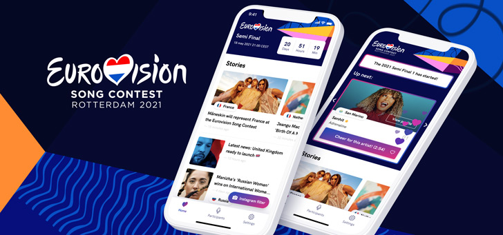 Songfestival app 2021 header