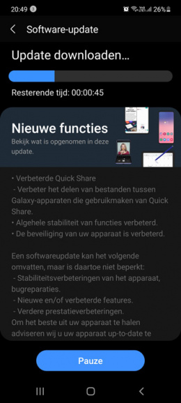 Samsung Galaxy S10 Lite juni 2021 update