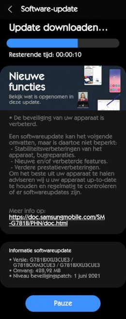 galaxy S20 FE juni update