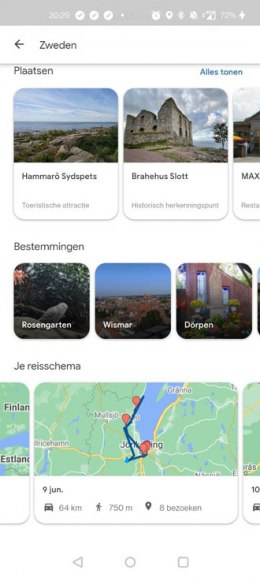 Google Maps tijdlijn reizen