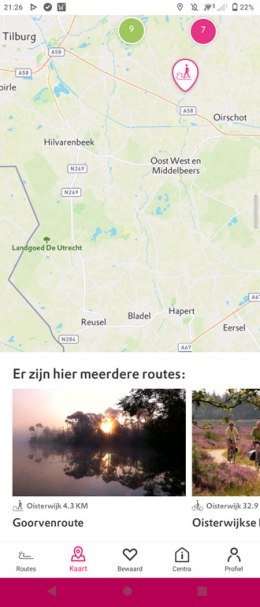 Natural monuments routes Netherlands app